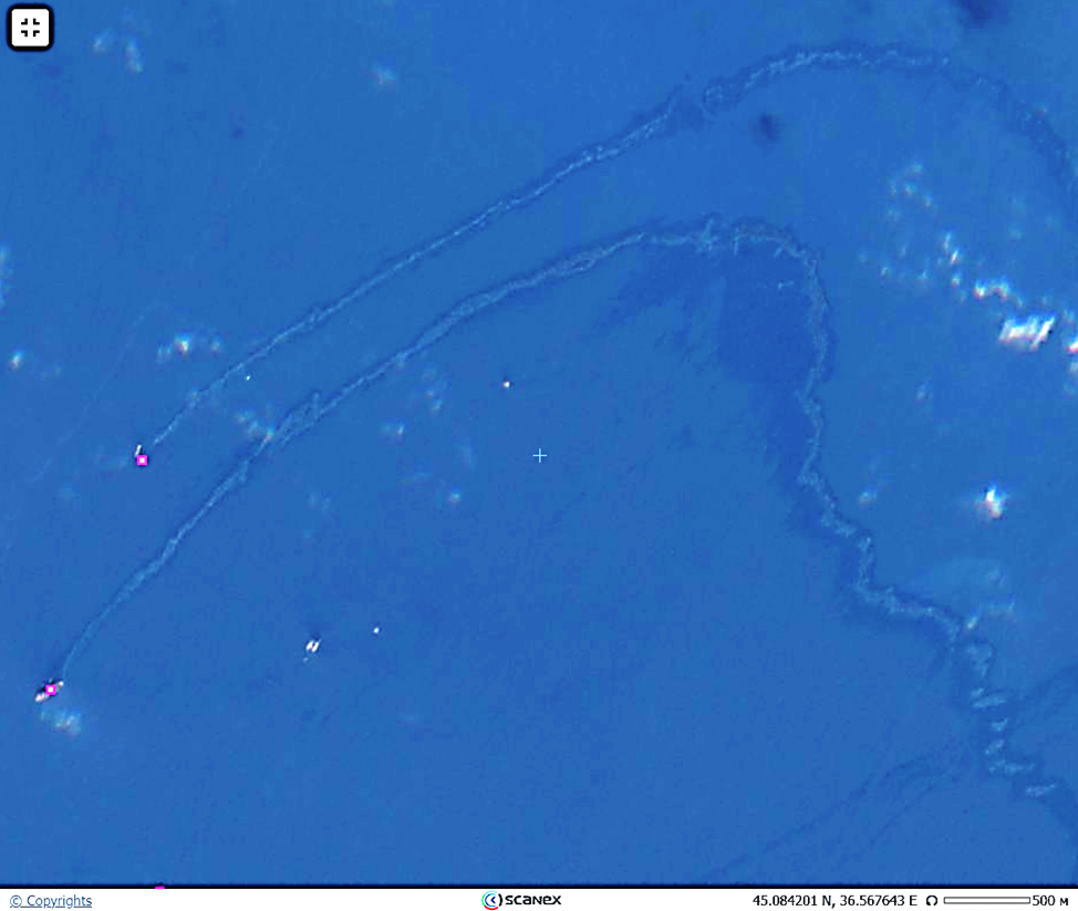 Рисунок 17. разливы на фрагменте оптического снимка Sentinel-2, 13.07.2025